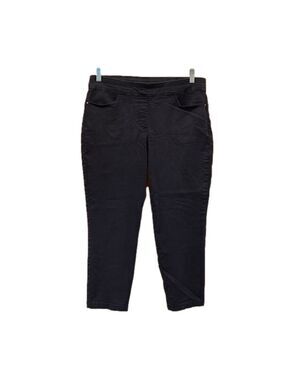 Croft & Barrow Stretch Pull On Dark Wash Denim Capris Size 10P Short